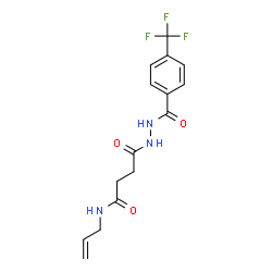 ChemSpider 2D Image | N-Allyl-4-oxo-4-{2-[4-(trifluoromethyl)benzoyl]hydrazino}butanamide | C15H16F3N3O3