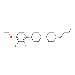 ChemSpider 2D Image | trans,trans-4-Butyl-4'-(4-ethoxy-2,3-difluorophenyl)bicyclohexyl | C24H36F2O