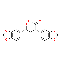 ChemSpider 2D Image | 2,4-Bis(1,3-benzodioxol-5-yl)-4-oxobutanoic acid | C18H14O7
