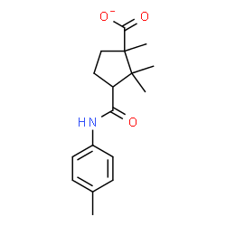 ChemSpider 2D Image | 1,2,2-Trimethyl-3-[(4-methylphenyl)carbamoyl]cyclopentanecarboxylate | C17H22NO3