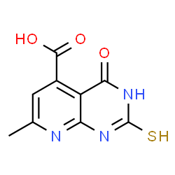 ChemSpider 2D Image | 7-Methyl-4-oxo-2-thioxo-1,2,3,4-tetrahydropyrido[2,3-d]pyrimidine-5-carboxylic acid | C9H7N3O3S