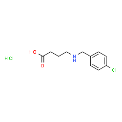 ChemSpider 2D Image | 4-[(4-Chlorobenzyl)amino]butanoic acid hydrochloride (1:1) | C11H15Cl2NO2
