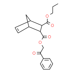 ChemSpider 2D Image | 2-Oxo-2-phenylethyl propyl bicyclo[2.2.1]hept-5-ene-2,3-dicarboxylate | C20H22O5