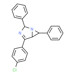 ChemSpider 2D Image | 4-(4-Chlorophenyl)-2,6-diphenyl-1,3-diazabicyclo[3.1.0]hex-3-ene | C22H17ClN2