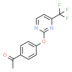 ChemSpider 2D Image | 1-(4-{[4-(Trifluoromethyl)-2-pyrimidinyl]oxy}phenyl)ethanone | C13H9F3N2O2