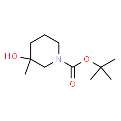 ChemSpider 2D Image | tert-butyl 3-hydroxy-3-methylpiperidine-1-carboxylate | C11H21NO3