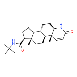 ChemSpider 2D Image | (4aR,4bS,6aS,7S,9aR,9bS,11aR)-4a,6a-Dimethyl-N-(2-methyl-2-propanyl)-2-oxo-2,4a,4b,5,6,6a,7,8,9,9a,9b,10,11,11a-tetradecahydro-1H-indeno[5,4-f]quinoline-7-carboxamide | C23H36N2O2