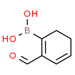 ChemSpider 2D Image | (2-Formyl-1,3-cyclohexadien-1-yl)boronic acid | C7H9BO3