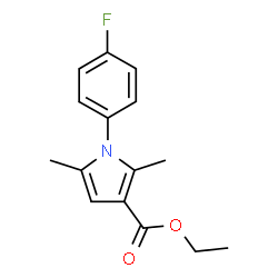 ChemSpider 2D Image | Ethyl 1-(4-fluorophenyl)-2,5-dimethyl-1H-pyrrole-3-carboxylate | C15H16FNO2