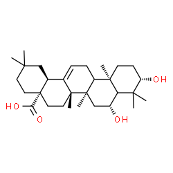 ChemSpider 2D Image | (3beta,5xi,6beta,9xi)-3,6-Dihydroxyolean-12-en-28-oic acid | C30H48O4