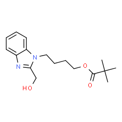 ChemSpider 2D Image | 4-[2-(Hydroxymethyl)-1H-benzimidazol-1-yl]butyl pivalate | C17H24N2O3