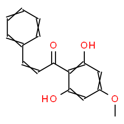 ChemSpider 2D Image | 1-(2,6-Dihydroxy-4-methoxyphenyl)-3-phenyl-2-propen-1-one | C16H14O4