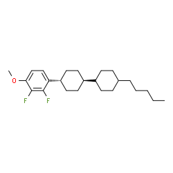 ChemSpider 2D Image | (1r,4r)-4-(2,3-Difluoro-4-methoxyphenyl)-4'-pentyl-1,1'-bi(cyclohexyl) | C24H36F2O