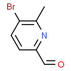 ChemSpider 2D Image | 5-BROMO-6-METHYLPICOLINALDEHYDE | C7H6BrNO