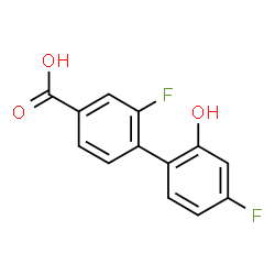 ChemSpider 2D Image | 2,4'-Difluoro-2'-hydroxy-4-biphenylcarboxylic acid | C13H8F2O3