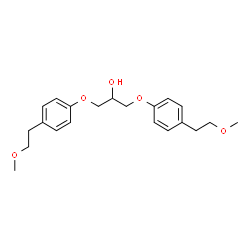 ChemSpider 2D Image | 1,3-Bis[4-(2-methoxyethyl)phenoxy]-2-propanol | C21H28O5