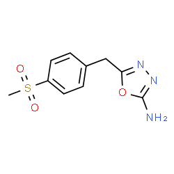 ChemSpider 2D Image | 5-[4-(Methylsulfonyl)benzyl]-1,3,4-oxadiazol-2-amine | C10H11N3O3S