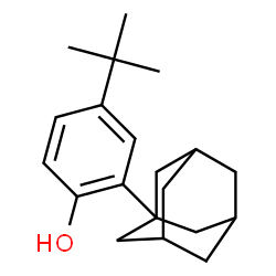 ChemSpider 2D Image | 2-(Adamantan-1-yl)-4-(2-methyl-2-propanyl)phenol | C20H28O