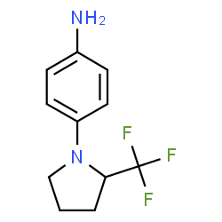 ChemSpider 2D Image | 4-[2-(Trifluoromethyl)-1-pyrrolidinyl]aniline | C11H13F3N2