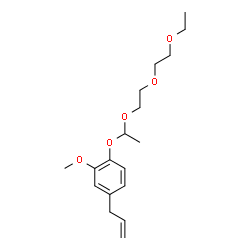 ChemSpider 2D Image | 4-Allyl-1-{1-[2-(2-ethoxyethoxy)ethoxy]ethoxy}-2-methoxybenzene | C18H28O5