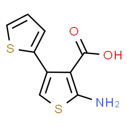 ChemSpider 2D Image | 5'-Amino-2,3'-bithiophene-4'-carboxylic acid | C9H7NO2S2