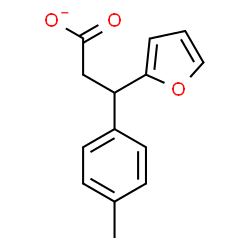 ChemSpider 2D Image | 3-(2-Furyl)-3-(4-methylphenyl)propanoate | C14H13O3