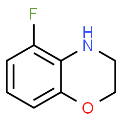 ChemSpider 2D Image | 5-Fluoro-3,4-dihydro-2H-1,4-benzoxazine | C8H8FNO