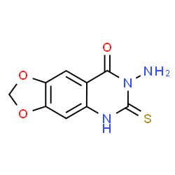 ChemSpider 2D Image | 7-Amino-6-thioxo-6,7-dihydro[1,3]dioxolo[4,5-g]quinazolin-8(5H)-one | C9H7N3O3S
