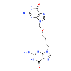 ChemSpider 2D Image | O-((GUANIN-9-YL)METHYL) ACYCLOVIR | C14H16N10O4