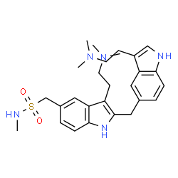 ChemSpider 2D Image | (3-(2-(DIMETHYLAMINO)ETHYL)-2-((3-(2-(DIMETHYLAMINO)ETHYL)-1H-INDOL-5-YL)METHYL)-1H-INDOL-5-YL)-N-METHYLMETHANESULFONAMIDE | C27H37N5O2S