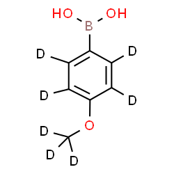 ChemSpider 2D Image | {4-[(~2~H_3_)Methyloxy](~2~H_4_)phenyl}boronic acid | C7H2D7BO3