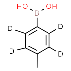 ChemSpider 2D Image | [4-Methyl(~2~H_4_)phenyl]boronic acid | C7H5D4BO2