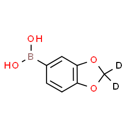 ChemSpider 2D Image | (2,2-~2~H_2_)-1,3-Benzodioxol-5-ylboronic acid | C7H5D2BO4