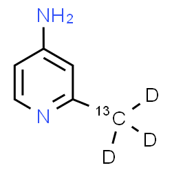 ChemSpider 2D Image | 2-(~13~C,~2~H_3_)Methyl-4-pyridinamine | C513CH5D3N2