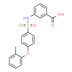 ChemSpider 2D Image | 3-({[4-(2-Methylphenoxy)phenyl]sulfonyl}amino)benzoic acid | C20H17NO5S