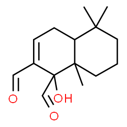 ChemSpider 2D Image | 1-Hydroxy-5,5,8a-trimethyl-1,4,4a,5,6,7,8,8a-octahydro-1,2-naphthalenedicarbaldehyde | C15H22O3