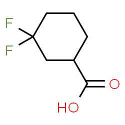 ChemSpider 2D Image | 3,3-Difluorocyclohexanecarboxylic acid | C7H10F2O2