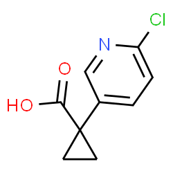 ChemSpider 2D Image | 1-(6-Chloro-3-pyridinyl)cyclopropanecarboxylic acid | C9H8ClNO2