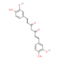 ChemSpider 2D Image | 1,7-Bis(4-hydroxy-3-methoxyphenyl)-1,6-heptadiene-3,5-dione | C21H20O6