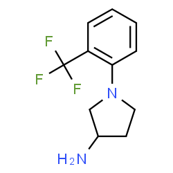 ChemSpider 2D Image | 1-[2-(Trifluoromethyl)phenyl]-3-pyrrolidinamine | C11H13F3N2