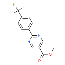 ChemSpider 2D Image | Methyl 2-(4-(trifluoromethyl)phenyl)pyrimidine-5-carboxylate | C13H9F3N2O2
