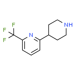 ChemSpider 2D Image | 2-(4-Piperidinyl)-6-(trifluoromethyl)pyridine | C11H13F3N2