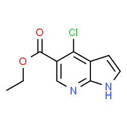 ChemSpider 2D Image | Ethyl 4-chloro-1H-pyrrolo[2,3-b]pyridine-5-carboxylate | C10H9ClN2O2