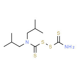 ChemSpider 2D Image | 1,1'-{[(Carbamothioyldisulfanyl)carbonothioyl]imino}bis(2-methylpropane) | C10H20N2S4