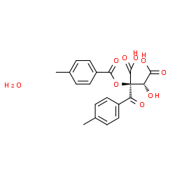 ChemSpider 2D Image | (2S,3R)-3-hydroxy-2-(4-methylbenzoyl)-2-(4-methylbenzoyl)oxy-butanedioic acid hydrate | C20H20O9