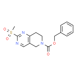 ChemSpider 2D Image | benzyl 2-methanesulfonyl-5H,6H,7H,8H-pyrido[4,3-d]pyrimidine-6-carboxylate | C16H17N3O4S