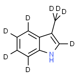 ChemSpider 2D Image | 3-(~2~H_3_)Methyl(2,4,5,6,7-~2~H_5_)-1H-indole | C9HD8N