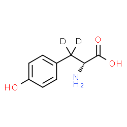 ChemSpider 2D Image | D-(beta,beta-~2~H_2_)Tyrosine | C9H9D2NO3