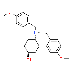ChemSpider 2D Image | trans-4-[Bis(4-methoxybenzyl)amino]cyclohexanol | C22H29NO3
