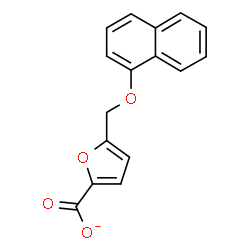 ChemSpider 2D Image | 5-[(1-Naphthyloxy)methyl]-2-furoate | C16H11O4